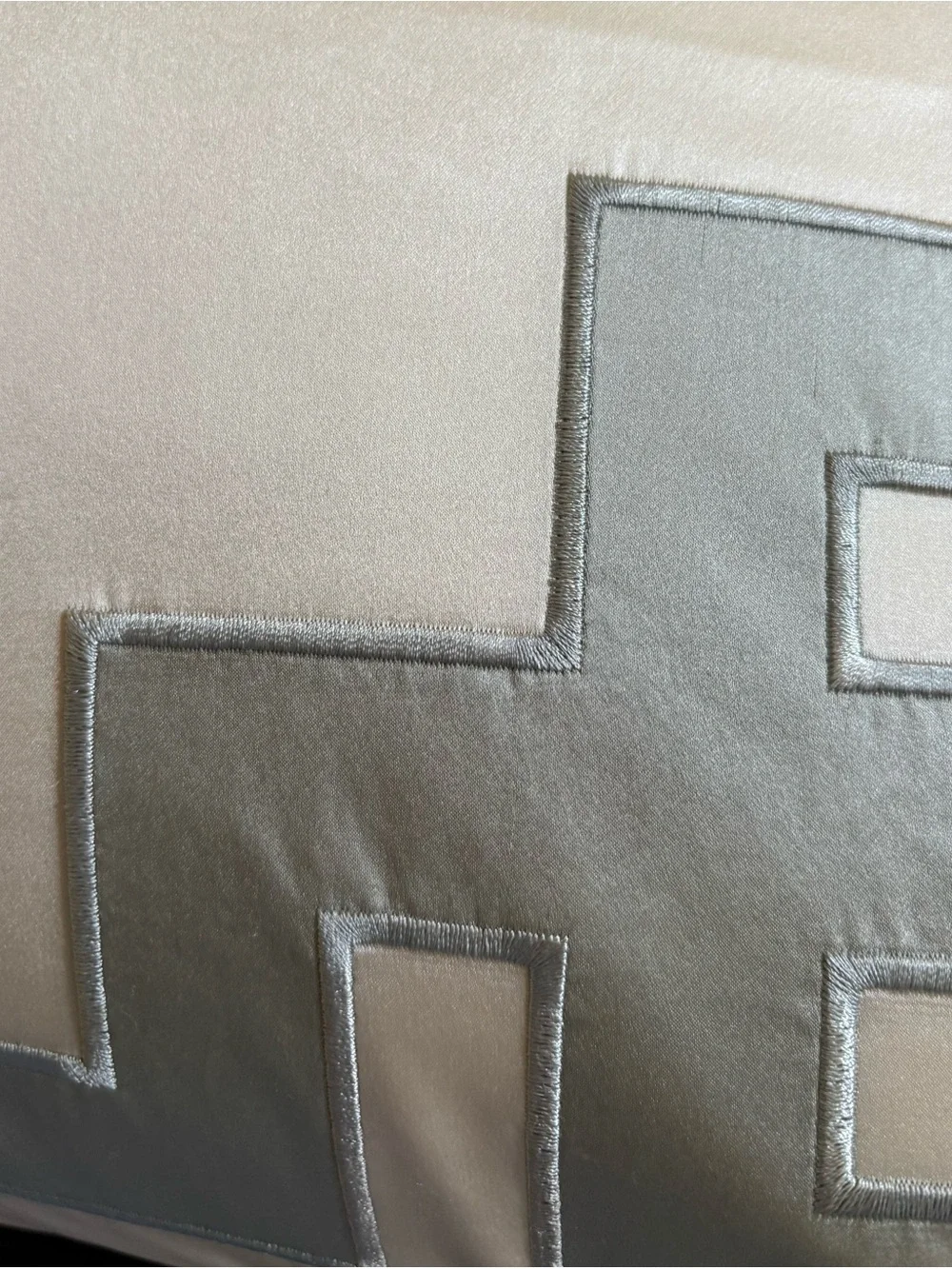 Ann Gish Cream and Moonstone Decorative Pillow